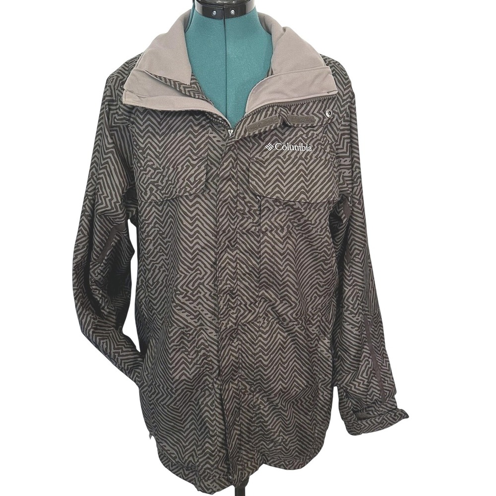 Columbia Jacket Mens‎ Small Omni-Tech Waterproof Interchange Shell Gray 1586961